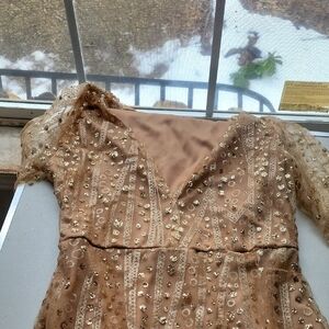 Elegant Gold Embellished Shirt